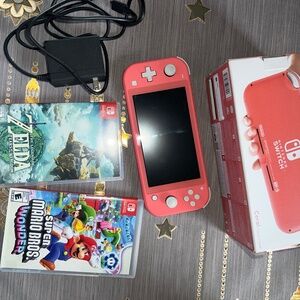 Nintendo Switch Lite + Super Mario Bros + Legend of Zelda - $300 (Tinley Park)